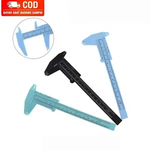 angka Sorong Sigmat Mini Vernier Plastik Rentang Ukur 0 Hingga 80MM Desain Tipis Mudah Dibawa Travelling Ready Stock Bisa Bayar Di Tempat COD