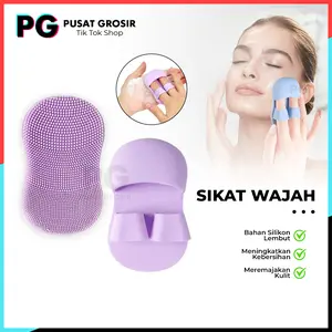 Sikat Pembersih Wajah bentuk sandal mini silikon Facial Cleaning silicone