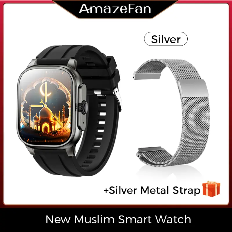 Jam Hitam Tali Hitam+Strap Magnetik Silver