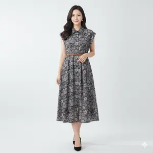 BV - Dress wanita Havisa Midi dress gaun wanita - gaun wanita