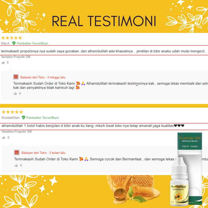 Propolis SM - Untuk Penghilang Kelenjar Mucocele / Ranula Benjolan di Bawah Lidah, Di Mulut / Bibir 4