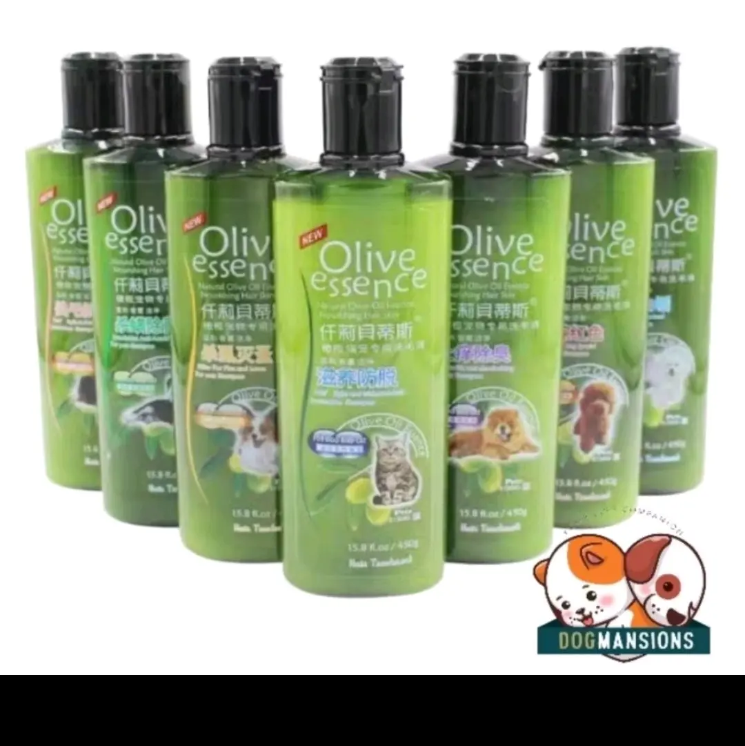 Pet Shampoo Organic Olive Essence Pet Dog Cat Shampoo Antibacteria For Cat Dog (450 mL)