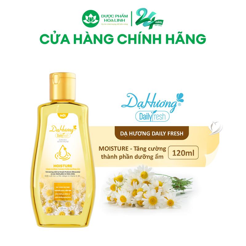 Dung dịch vệ sinh Dạ hương Daily Fresh Moisture 120ml - Tăng cường thành phần DƯỠNG ẨM