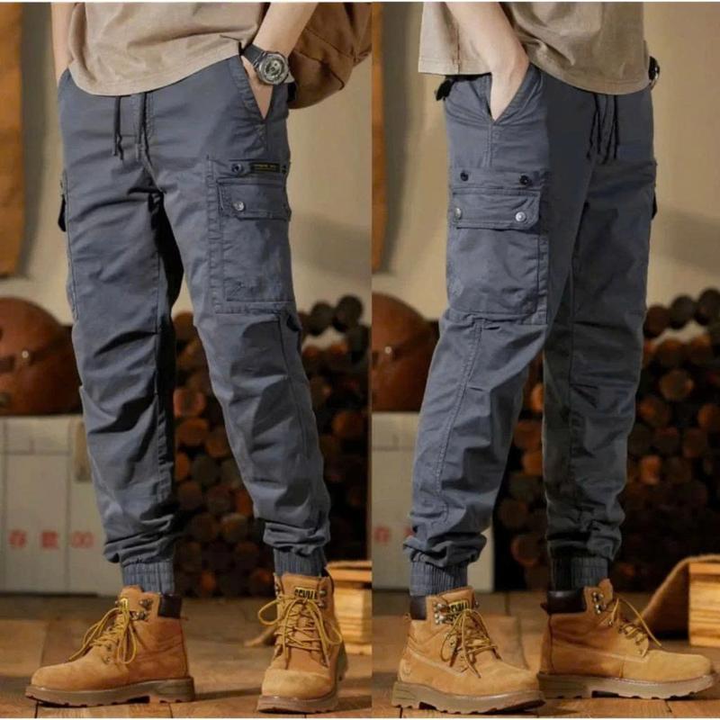 JG9 - Quần Jogger kaki nam túi hộp phối khuy sang chảnh có dây rút, bo gấu tôn dáng (giá 1 quần)