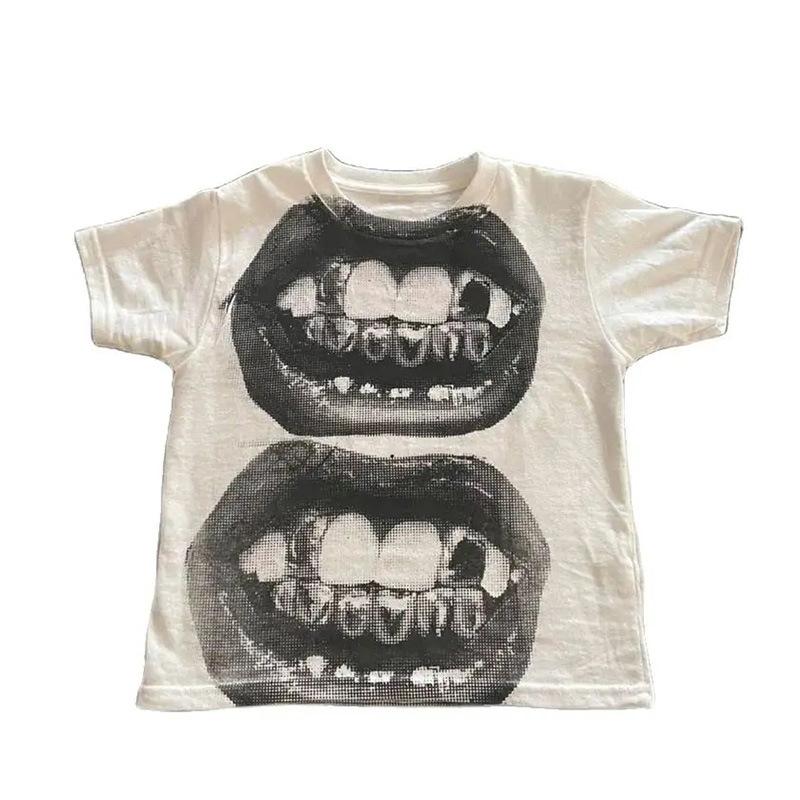 Product Introduction of Punk Y2K Baby Short Sleeve Top Women's Gothic Street Print T-Shirt 26