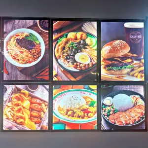 Led Slim Magnetic Light Box/Menu Board/Frame poster (Free Cetak) bebas costume gambar
