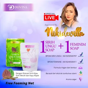 (SPESIAL LIVE NIKOY) BUNDLE 1PCS SABUN DOVINA SIRIH UNGU + 1PCS SABUN DOVINA FEMININE - GANCI
