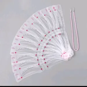 cetakan alis isi 12Pcs / Kartu Cetakan Alis Aneka Bentuk Untuk Makeup Wanita Cetakan Alis Tali Cetakan Tali Cetakan Alis Set isi 12 Bentuk Berbeda Dengan Tali