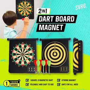 SVRG Dart Board Magnet Double Side - Papan Dart 2 Sisi - Dart Game Set