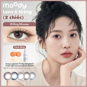 Kính áp tròng moody, 6 tháng, Màu nâu tự nhiên / Đen, độ cận 0 - 7, Đường kính 14,0 - 14,5mm.