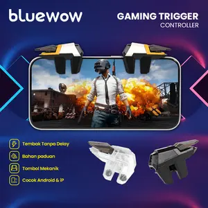 bluewow Trigger Controller Combo Kit untuk PUBG FPS COD DeltaForce Bidik Tembak Cepat Anti Licin Responsif untuk iPhone & Android Gamepad