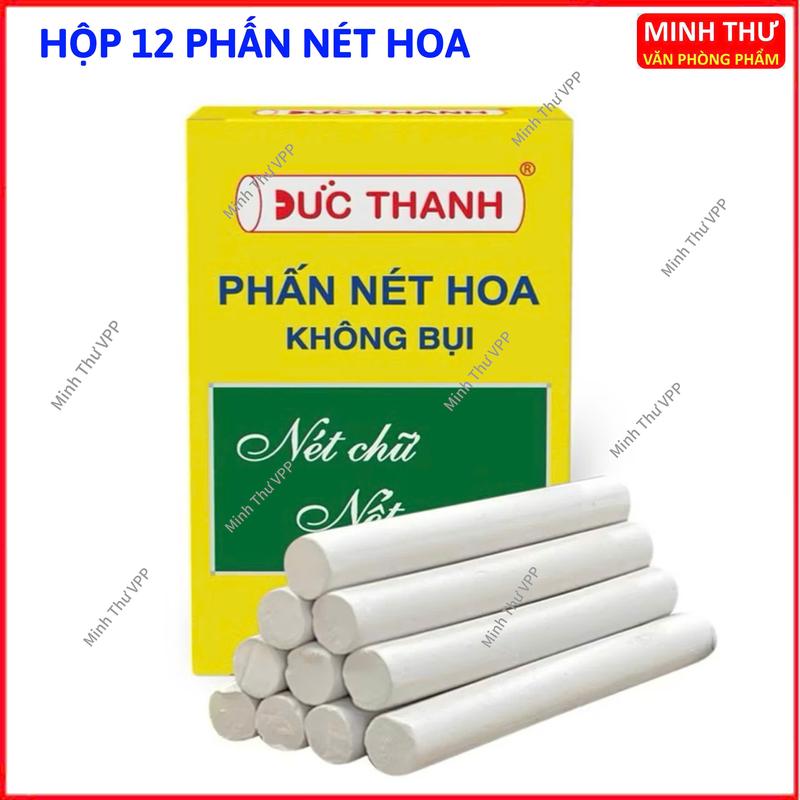  Combo 3 Hộp Phấn Trắng Nét Hoa Không Bụi Đức Thanh 1 Hộp 12 Viên Phấn Trắng Viết Bảng Cho Học Sinh 