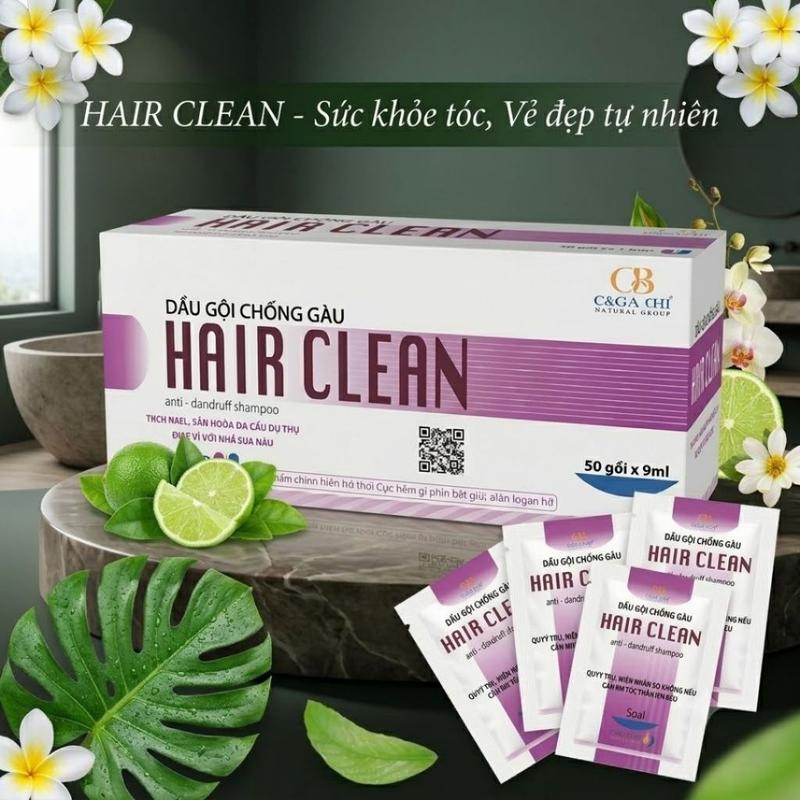 Dầu gội sạch gàu Hair Clean , giảm ngứa, loại bỏ bã nhờn da dầu, hàng chính hãng