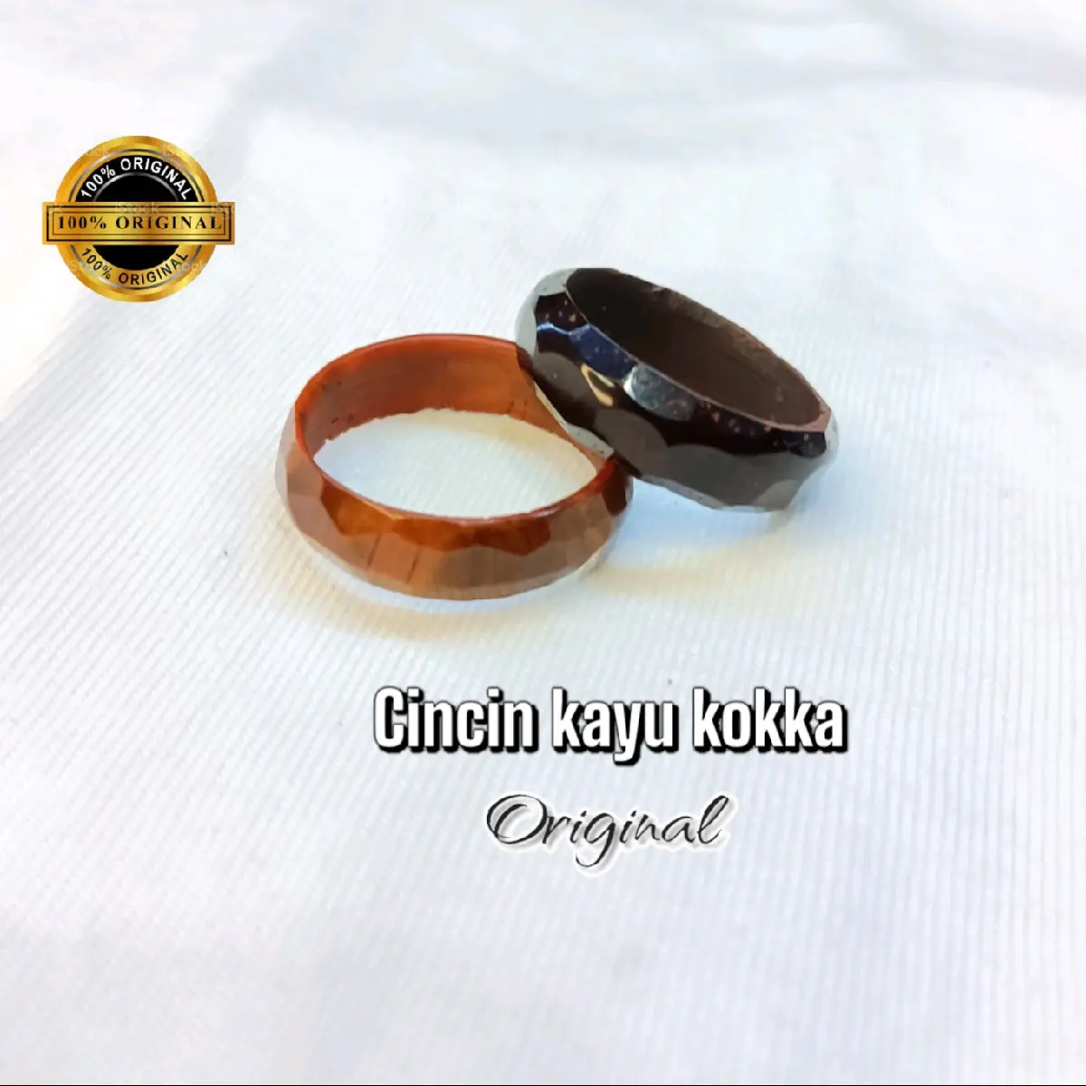 Cincin polos kayu kokka asli model cutting cantik Rings Elegan