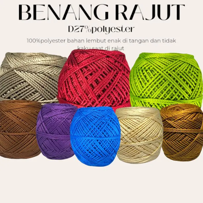 OBENANG RAJUT POLYESTER D27 KILAP&DOOP TERMURAH&TERLENGKAP
