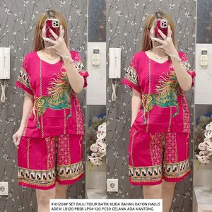 #101204 SET BAJU TIDUR BATIK KUDA LD120