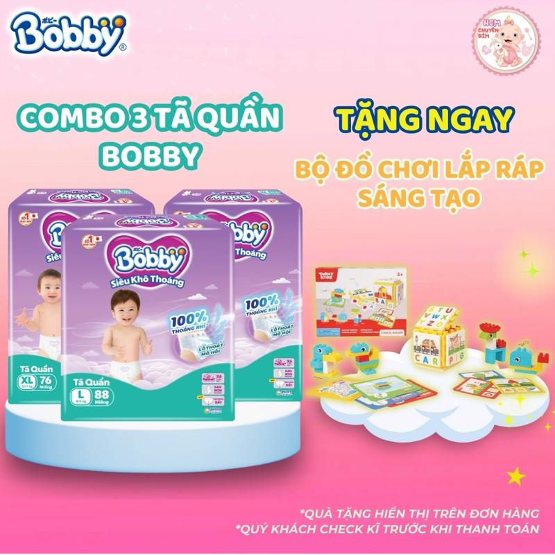 COMBO 3 TÃ QUẦN BOBBY ULTRA SIÊU KHÔ THOÁNG SIZE M96/L88/XL76/XXL70 MIẾNG