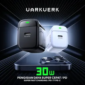 VarkVerk(TC-06) PENGISI DAYA SUPER CEPAT PD 30W Type C Charger / PD 30 Watt Super Fast Charging for Samsung iPhone Xiaomi Poco Vivo oppo Infinix  home charger