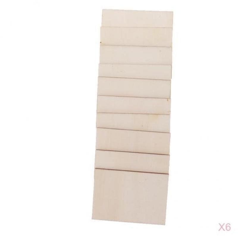 60 Rectangular Wood Pieces 1
