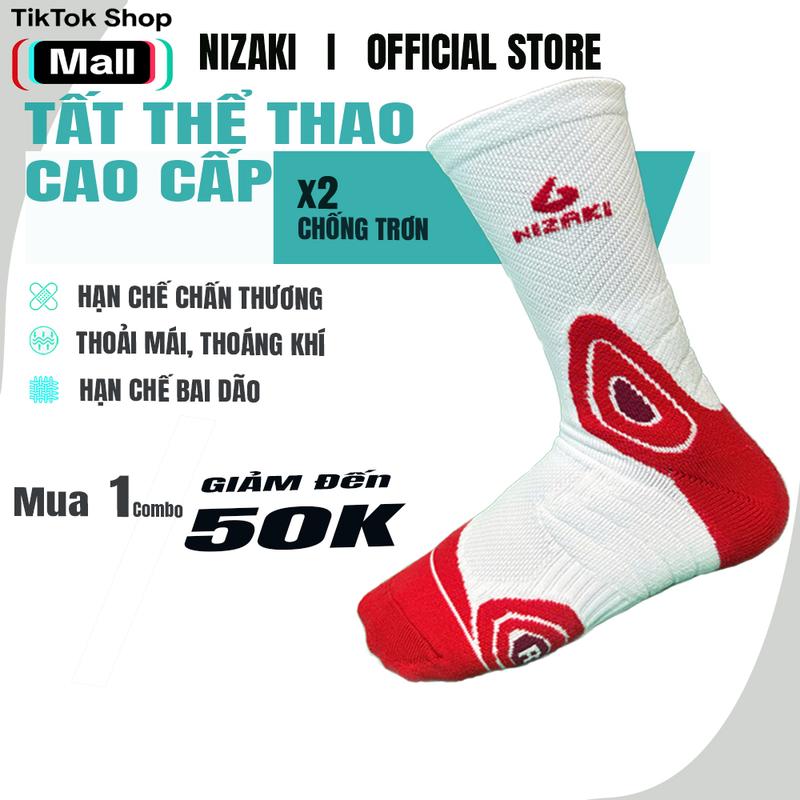 COMBO 10 Tất Chống Trơn Nizaki Sport 68 Chính Hãng- Vớ Đá Banh Chống Trượt Thấm Hút Mồ Hôi Chơi Pickle Ball, Bóng Đá, Bóng Chuyền, Cầu Lông, Tennis...