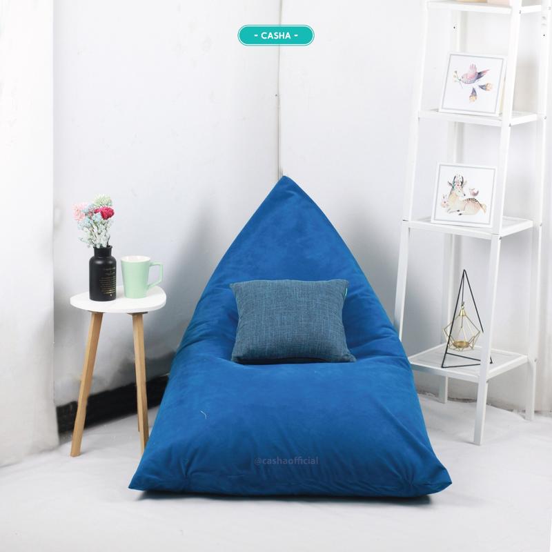 CASHA Bean Bag Triangle Suede - Size Large Cafe Furniture 2