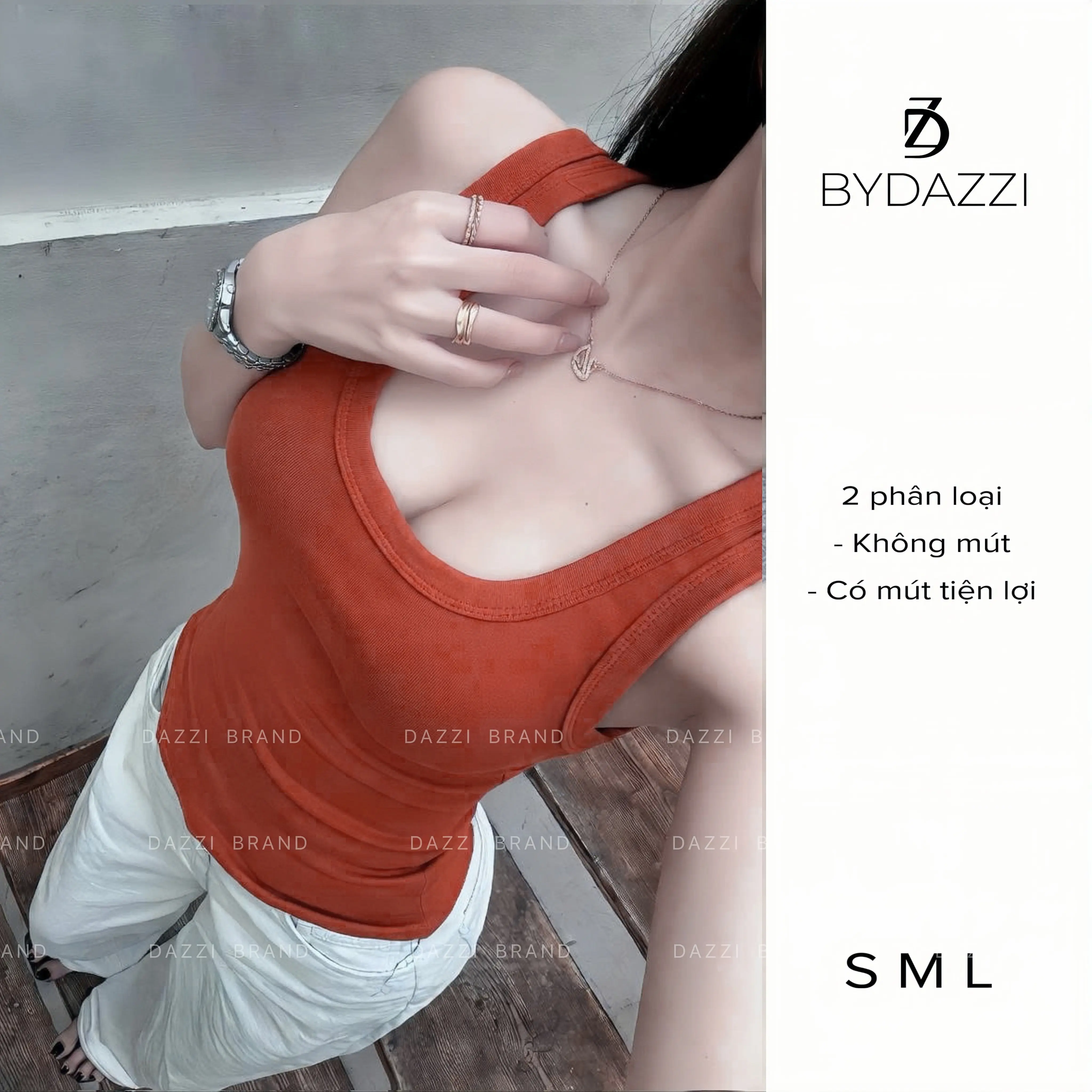 [KÈM MÚT/KO MÚT] Áo ba lỗ nữ basic ôm dáng, áo 3 lỗ chất thun cotton mịn tôn dáng DAZZI Women A072 | BigBuy360 - bigbuy360.vn