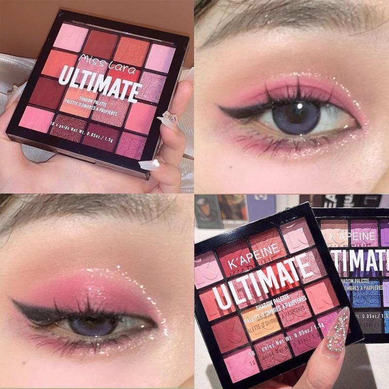 Bảng Phấn Mắt Capel Mười Sáu Màu Lì Ánh Ngọc Trai Trang Điểm Châu Âu Và Mỹ Cho Người Mới Bắt Đầu Bảng Phấn Mắt Đầy Màu Sắc