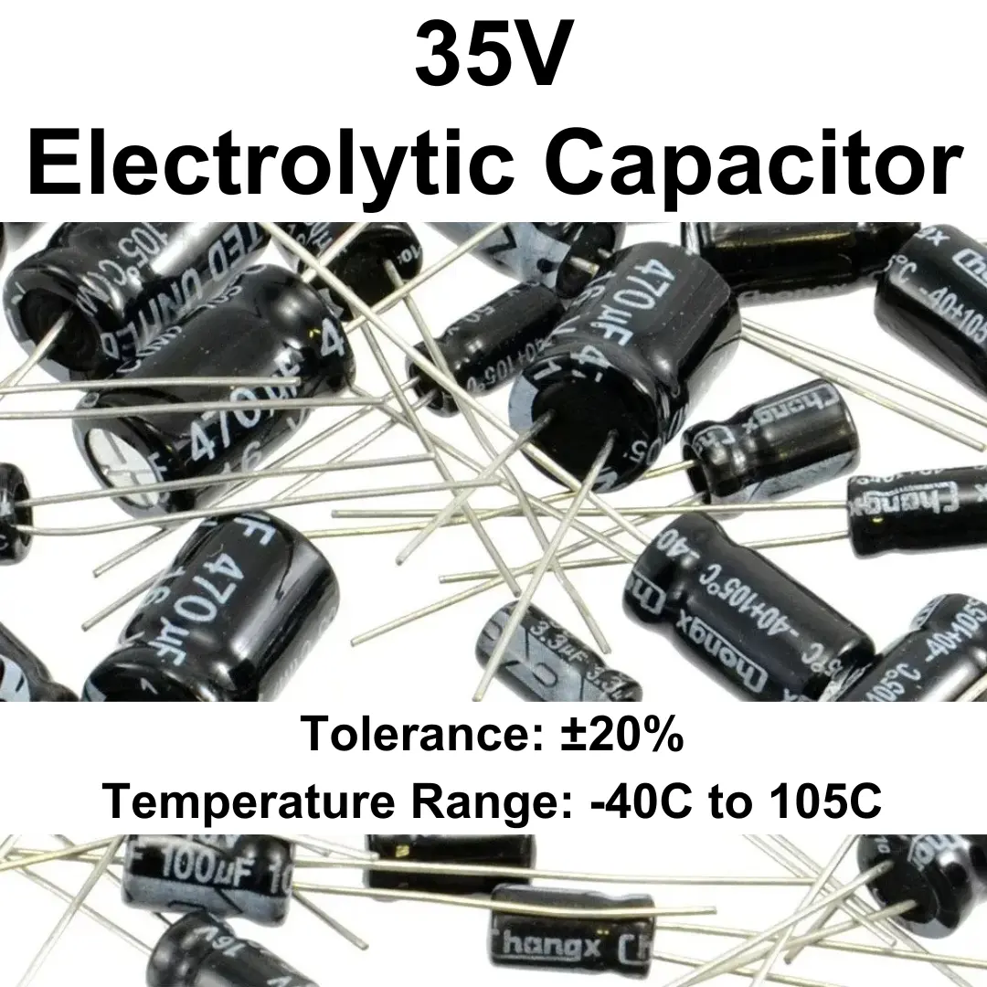 35V - 22uF 47uF 100uF 220uF 330uF 470uF 1000uF 2200uF 3300uF 4700uF - Aluminium Electrolytic Capacitor