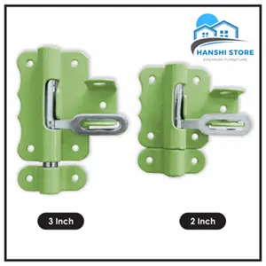 [Hanshi] Grendel Tempat Kunci Pintu / Grendel Overpal Hijau / Slot Pintu Jendela 2 Inch 3 Inch