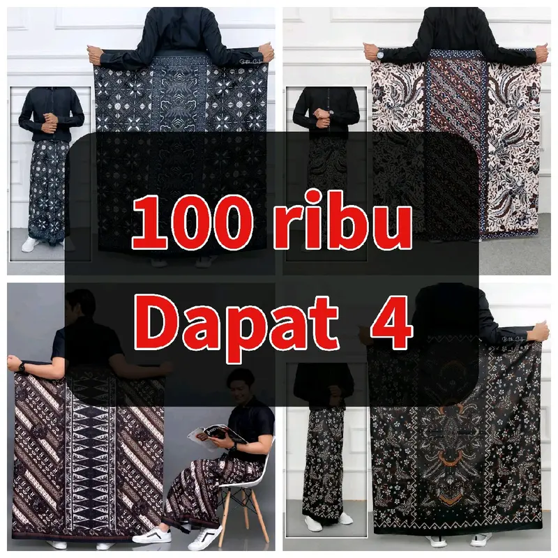 Paket SARUNG DEWASA MURAH 100rb dapat 4 Motif Gus IQDAM Polymicro Anti kusut 0