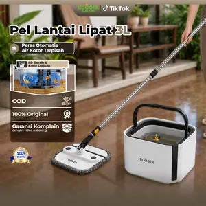 COOGER Pel Lantai Panda Hitam Putih Sistem Pure Pemisah Air Bersih Kotor Kapas Isi 2L 3L Paket Dua Set Lengkap Rumah Tangga