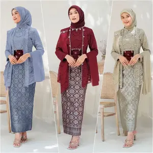 Kebaya Laksmi Sabira Kutubaru Moderen Kebaya Jawa Janggan Kartini Lamaran Wisuda Brismaid Atasan Wanita  Katun