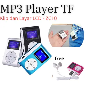 Kirim Cepat ZUCZUG Pod Pemutar Musik Portable Mini MP3 Player TF Card Layar LCD Free Headset ZC10 Handsfree