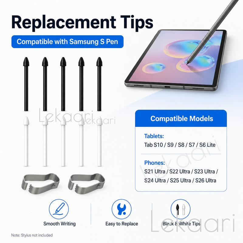Đầu bút S, dành cho Samsung Galaxy Tab S10, S9, S8, S7 FE, S6 Lite, Plus và…