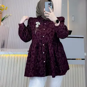 LAURREN BLOUSE / ATASAN KOREA BLOUSE VINTAGE / BLOUSE BABBY DOLL MOTIF BUNGA