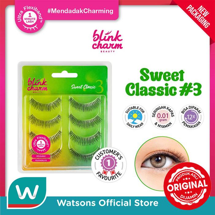 Gambar Blink Charm Sweet Classic #3 - 4 Pair Green dari Watsons Indonesia Official Store Kab. Tangerang Tokopedia