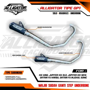 Knalpot alligator gp1 (underbone) ub jupiter mx old jupiter mx new mx king satria fu sonic Motorcycle wajib pake underbone Laser