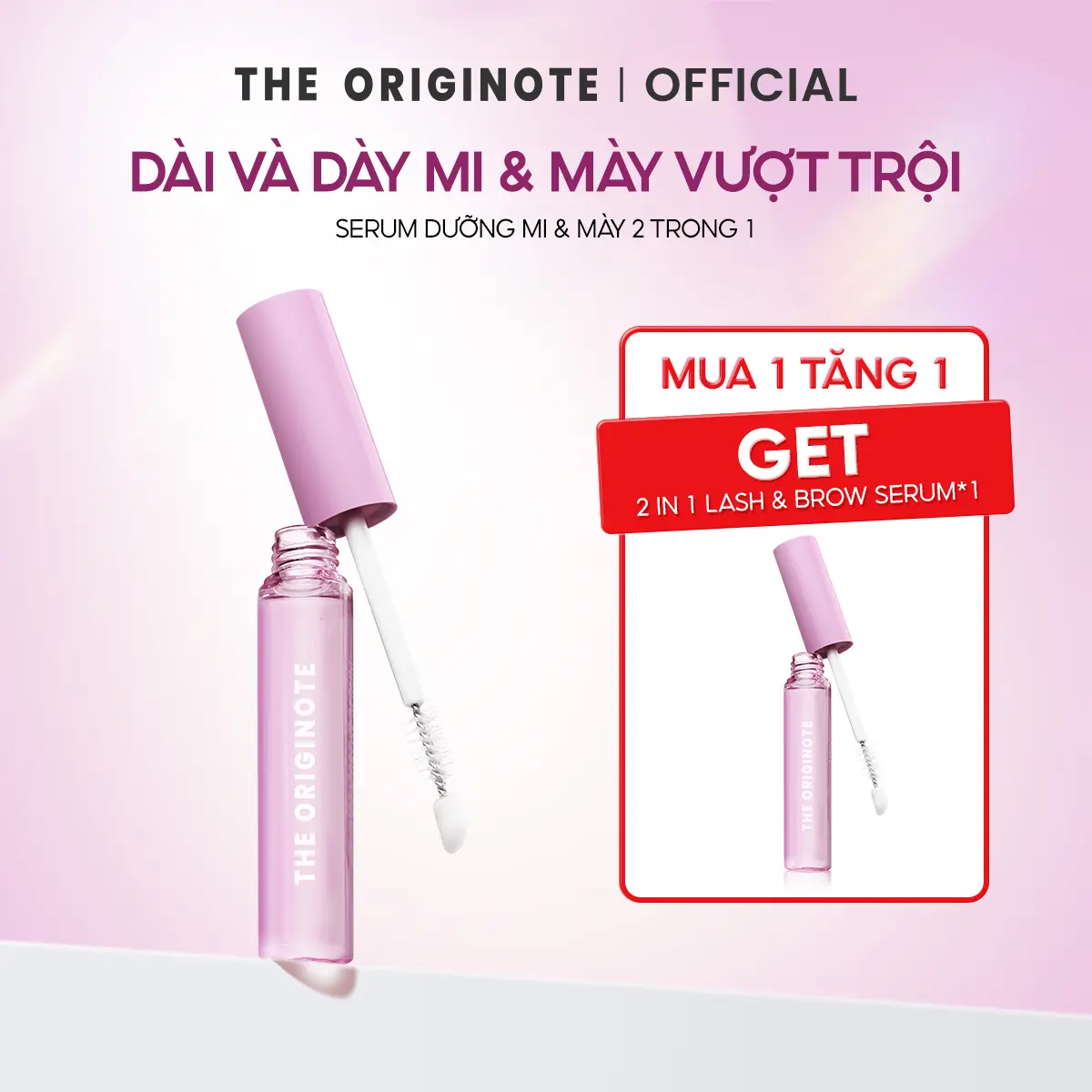 [MUA 1 TẶNG 1] Serum Dưỡng Mi 2IN1 The Originote Hỗ trợ Giúp Làm Dài Và Dày Mi Tự Nhiên Chiết Xuất Nhân Sâm mascara lông mi