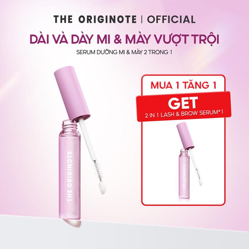   MUA 1 TẶNG 1  Serum Dưỡng Mi 2IN1 The Originote Hỗ trợ Giúp Làm Dài Và Dày Mi Tự Nhiên Chiết Xuất Nhân Sâm mascara lông mi 