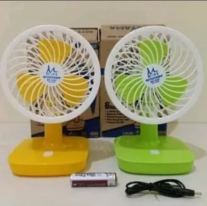 Mitsuyama Kipas Angin Meja MS-5552 dengan Desain Bunga Kuning dan Hijau Cocok untuk Ruang Tamu dan Kantor