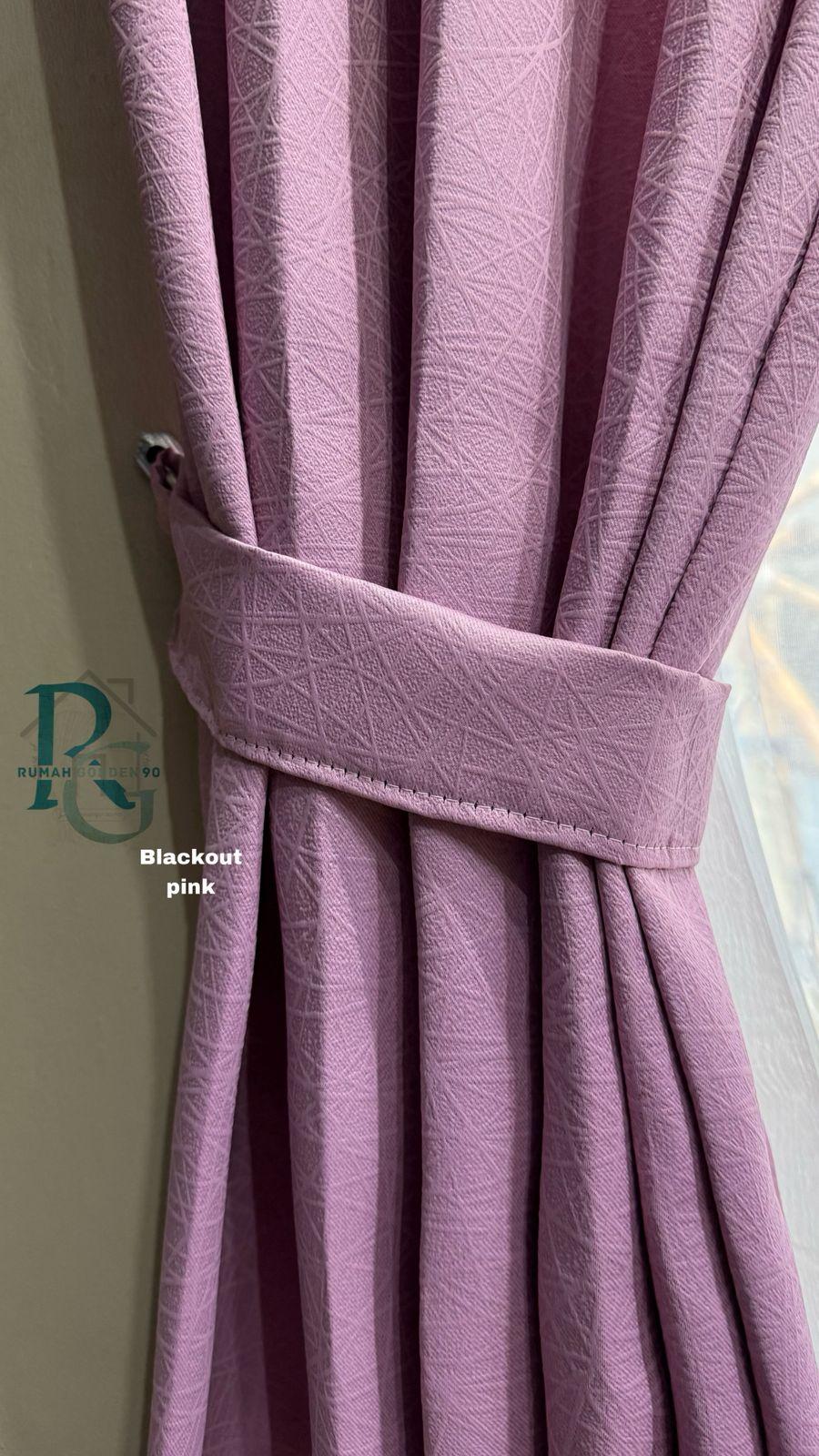 Gorden Jendela Dan Pintu Kamar Aesthetic Gordeng Penyekat Ruang Tamu Minimalis Polos Bahan Blackout Tebal Serat Embos sudah terdapat Tali