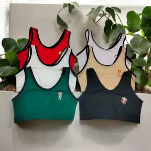 isi 6 pisc Miniset Anak SD SMP Remaja Ukuran M L XL Bahan Adem Full Katun Tali Besar Motif Sablon Polos Warna Variatif BB 20 - 45 Bra Remaja