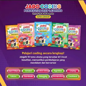 Buku Jago Coding (lsi 5 Buku) Pendekatan Deep Learning Super Lengkap Usia 4+ Lingkar Media
