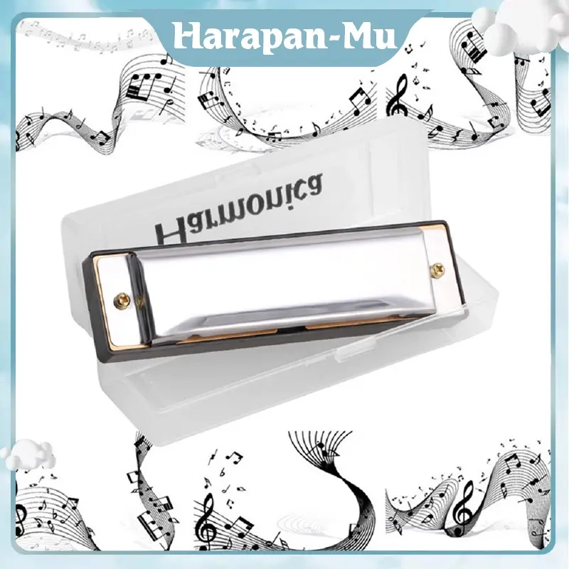 Harmonika Swan 10 Lubang Nada C Harmonica Harmonika Diatonic Jazz, Rock, Country, 10 Hole Harmonika Cowboy