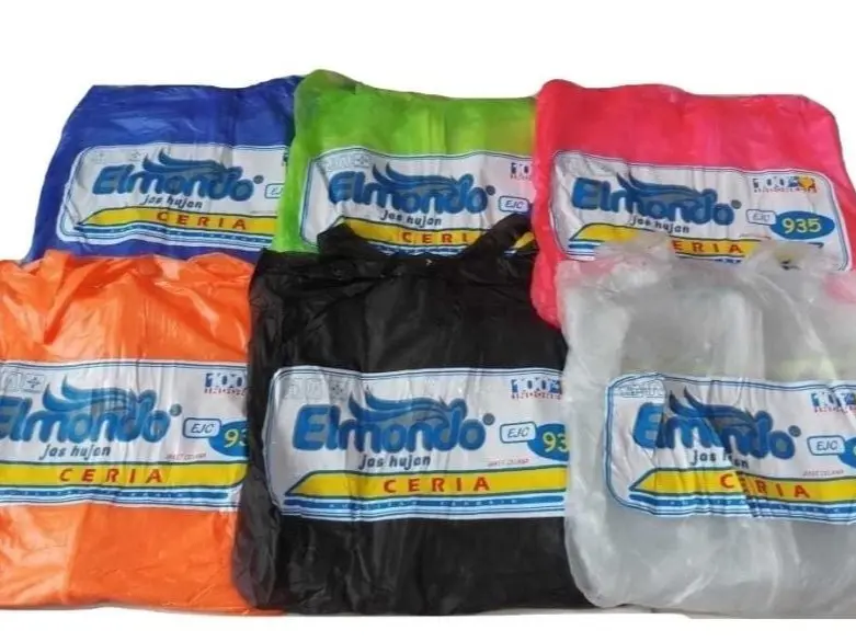 Jas Hujan Elmondo Ceria 935 Stelan Jaket Celana Tebal Murah Meriah Bukan Plastik ORIGINAL Dapat digunakan kembali Tahan air PVC Sepeda Motor 1