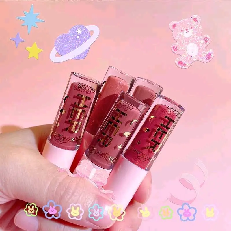 ( LIPSTIK HER ) HER Lipstick Lip Gloss Lip Glaze Waterproof Glitter Bibir Young Girl Dragon Ranee Minipink Lipstik Tahan Lama live