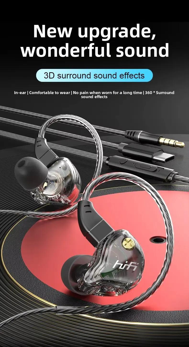 Headphone Berkabel Hifi 3.5Mm/Earphone Berkabel Headphone In-Ear Headset Kait Telinga Olahraga dengan Mikrofon Earphone Bass Stereo Headphone Berkabel Hifi 3.5Mm/Earphone Berkabel Headphone In-Ear Headset Kait Telinga Olahraga dengan Mikrofon Earphone Bass Stereo