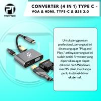 Gambar PROFFTECH CONVERTER Type C ke HDTV VGA USB3 Type C 4 in 1 Original dengan Resolusi Tinggi dan Bandwidth Luas dari ProffTech Indonesia Kota Administrasi Jakarta Pusat 4 Tokopedia