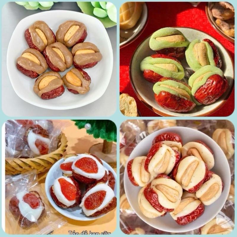 1Kg Kẹo Táo Kẹp Sữa Lạc Đà - Hạt Điều Mix Vị