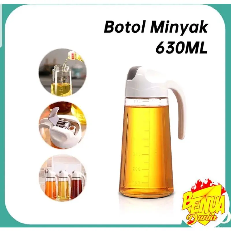 (Free Bubble) Botol Kaca minyak / botol minyak goreng 650 ml / botol minyak spray 4